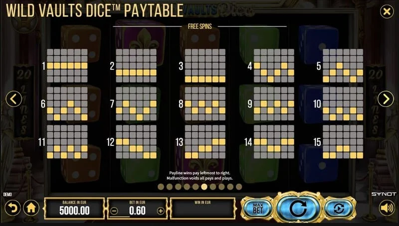 Wild Vaults Dice - layar Card Gamble dengan penggandaan warna kartu